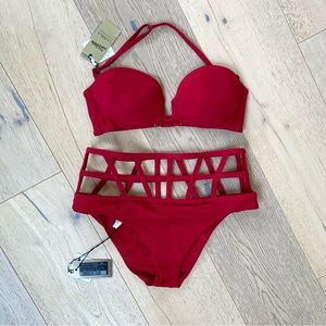 La Perla x Jean Paul Gaultier Red Bathing Suit Swimsuit